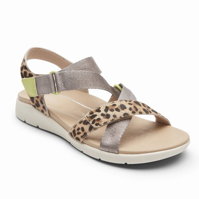 Sandálias Rockport Eileen X-Strap Mulher Leopardo PT-89364